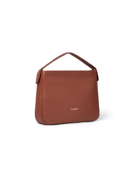 Shopping in pelle Braccialini Naomi, marrone