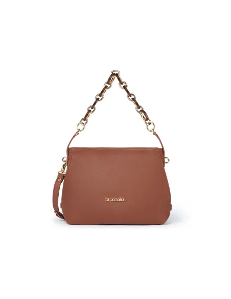 Borsa a spalla Braccialini Naomi, marrone