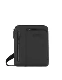 Piquadro Modus Special Umhängetasche aus leder mit iPad-Fach, schwarz