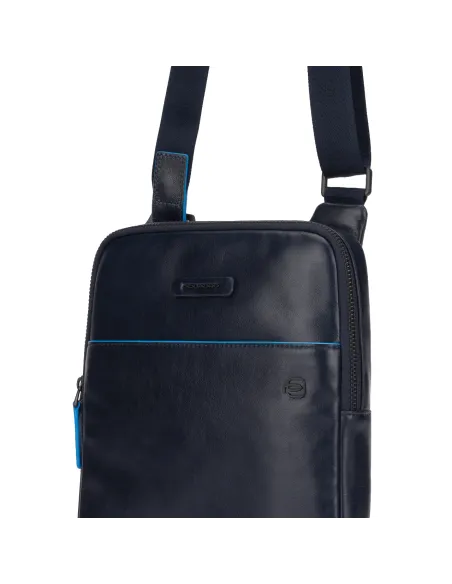 Borsello porta iPad® in pelle Piquadro Blue Square Revamp, blu