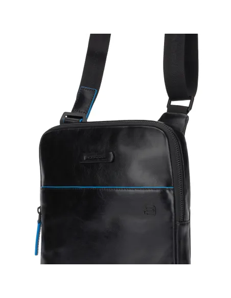 Piquadro Blue Square Revamp Men's leather bag with Ipad® compartment, black