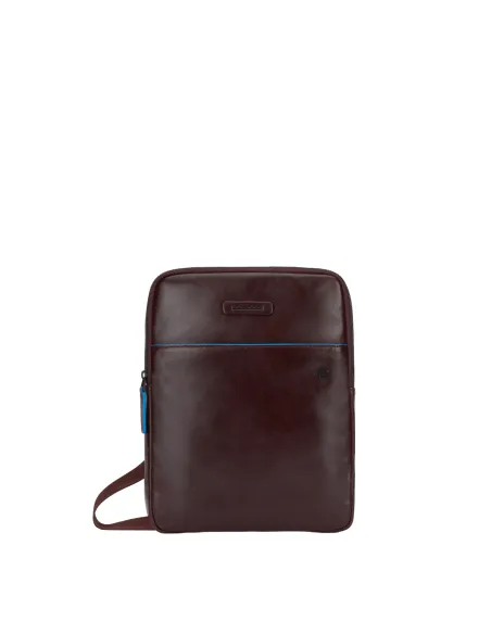 Borsello porta iPad® in pelle Piquadro Blue Square Revamp, mogano