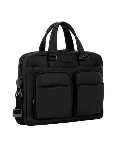 Borsa porta PC e porta iPad®Pro12, sottile con due tasche frontali Piquadro Modus, nera