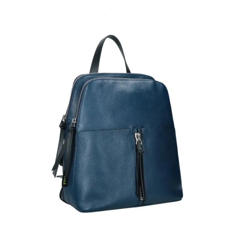 Rebelle Diana women's leather backpack, blue 2
