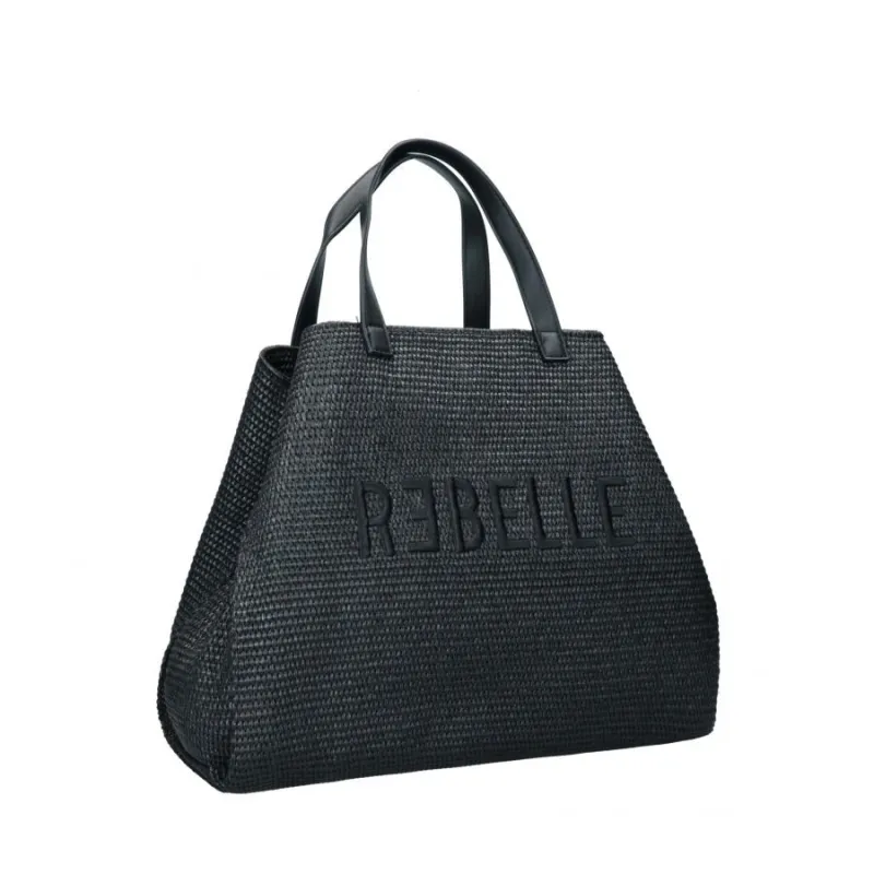 Ashanti Rebelle Strohtasche, schwarz 2
