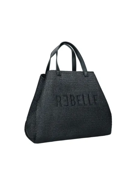 Ashanti Rebelle straw bag, black