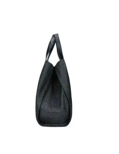 Ashanti Rebelle Strohtasche, schwarz