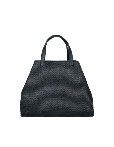 Ashanti Rebelle Strohtasche, schwarz