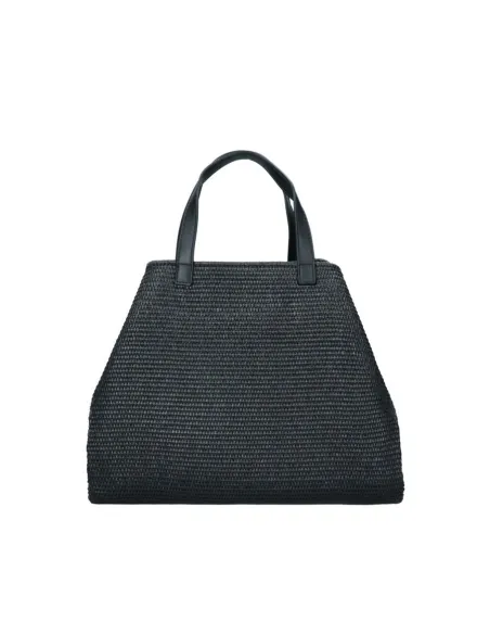 Ashanti Rebelle Strohtasche, schwarz
