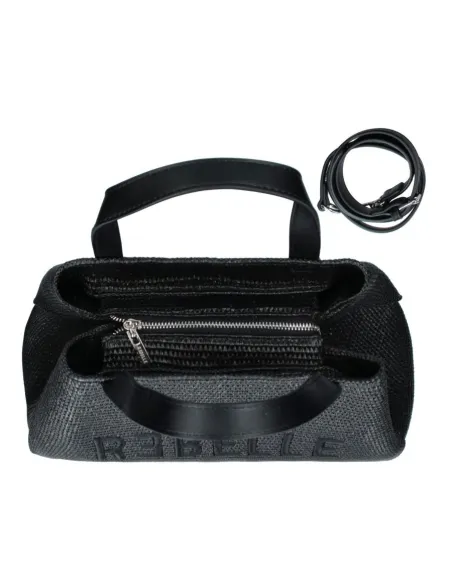 Ashanti Rebelle straw bag, black