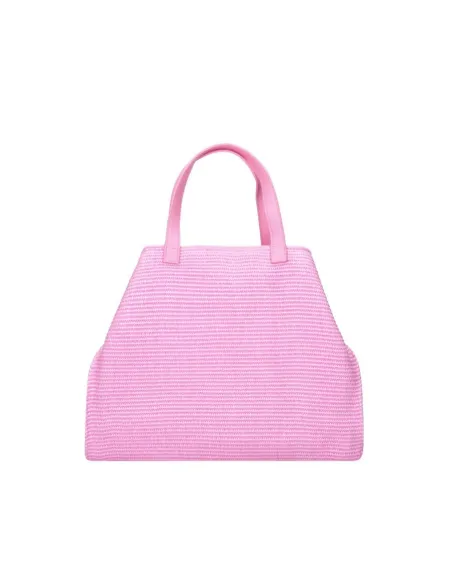 Ashanti Rebelle straw bag, Schocking Rose