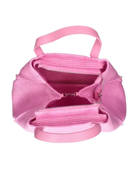 Shopping piccola in paglia Rebelle Ashanti, Schocking Rose