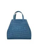Ashanti Rebelle straw bag, signal blue