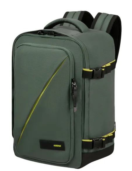 American Tourister Take2Cabin small-sized travel backpack, dark forest