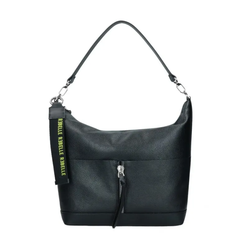 Borsa in pelle Rebelle Eirene Bucket L, nera