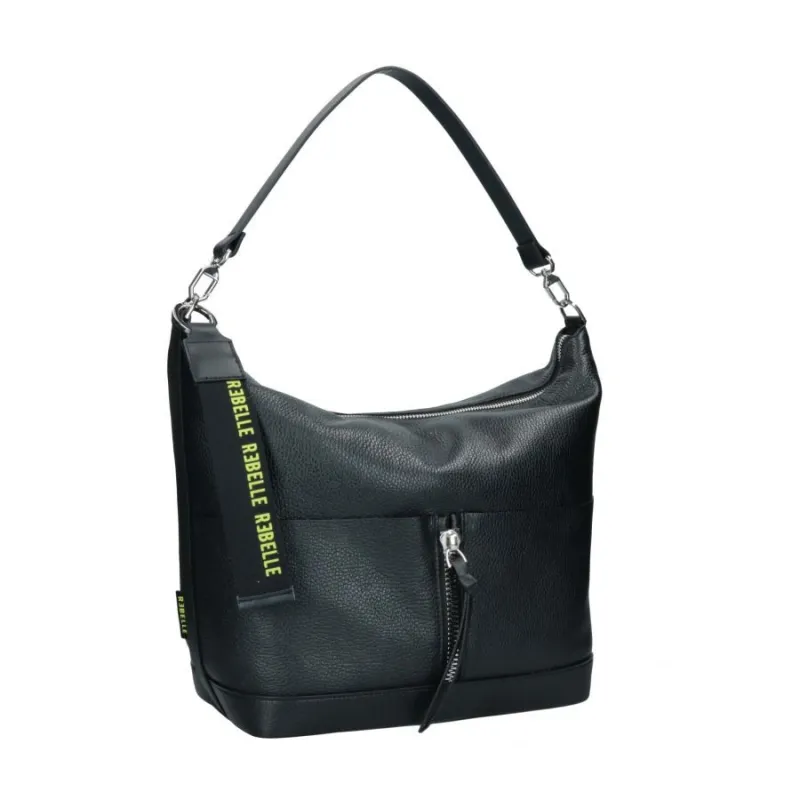 Borsa in pelle Rebelle Eirene Bucket L, nera 2