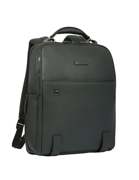 Piquadro Modus Restyling Computer backpack with anti-theft cable, green