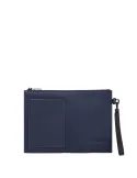 Piquadro David Men's clutch for iPad® with removable wrist strap, blue
