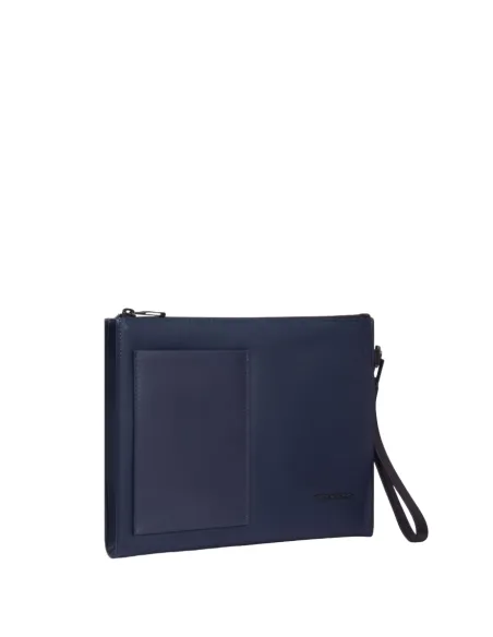 Pochette porta iPad® 11 in pelle comanico removibile Piquadro David, blu