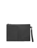 Piquadro David Men's clutch for iPad® with removable wrist strap, black