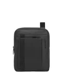 Piquadro David Men's leather iPad® crossbody bag, black
