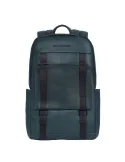 Piquadro David leather 14" laptop backpack, green