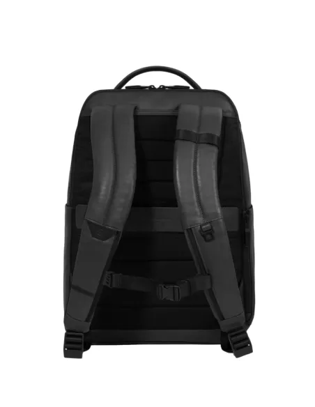 Piquadro David Computer-Rucksack mit zwei Fächern, schwarz