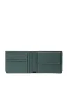 Piquadro David men's leather wallet with coin purse, green