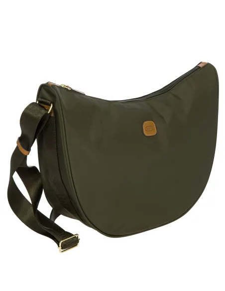 Bric's X-Collection Recycled nylon large shoulder bag, green