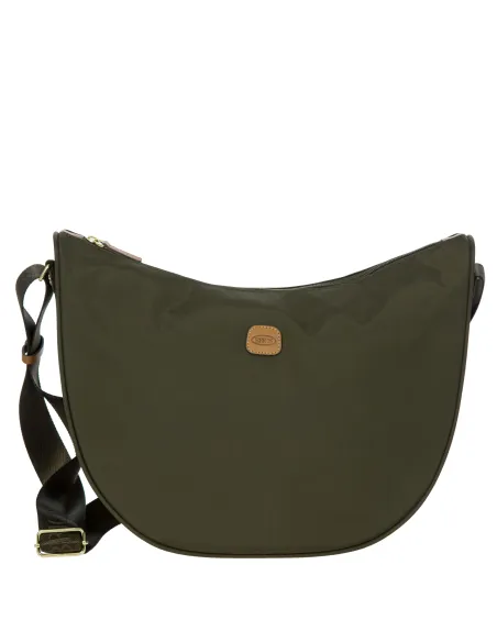 Bric's X-Collection Recycled nylon large shoulder bag, green