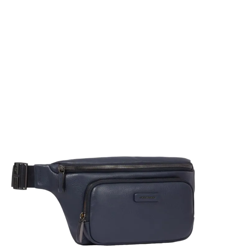 Piquadro Modus Special Leather Bum Bag, blue 2