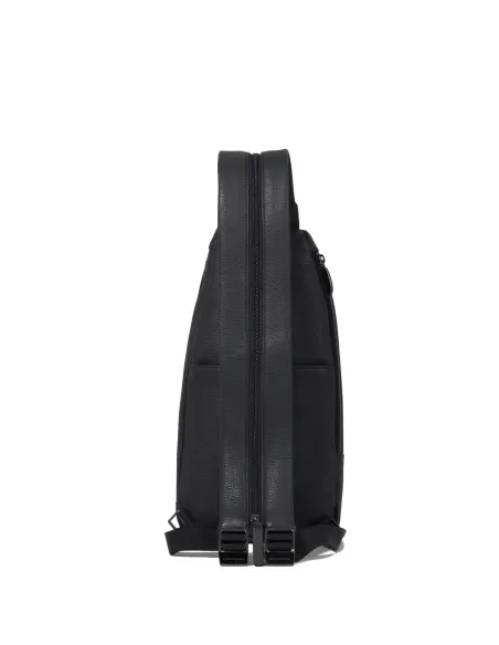 Monospalla per iPad®mini in pelle portabile a zaino Piquadro Modus, nero