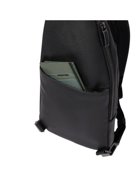 Piquadro Modus Special Convertible to backpack mono sling bag for iPad®mini, black