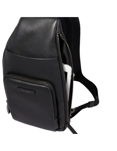 Piquadro Modus Special Convertible to backpack mono sling bag for iPad®mini, black