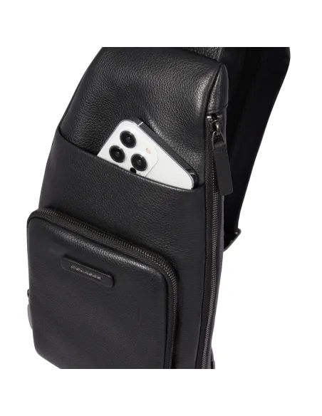 Monospalla per iPad®mini in pelle portabile a zaino Piquadro Modus, verde