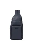 Monospalla per iPad®mini in pelle portabile a zaino Piquadro Modus, blu