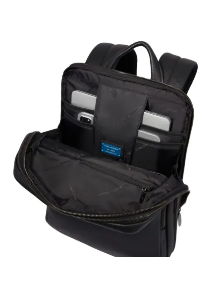 Piquadro Modus Special erweiterbarer schlanker Rucksack, schwarz
