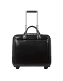 Piquadro Blue Square Wheeled laptop briefcase, black