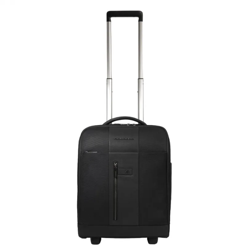 Piquadro Brief2 Recycled nylon underseat trolley, black