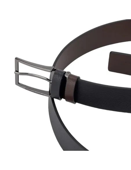 Wendegürtel für Herren Piquadro Modus Special, schwarz-braun