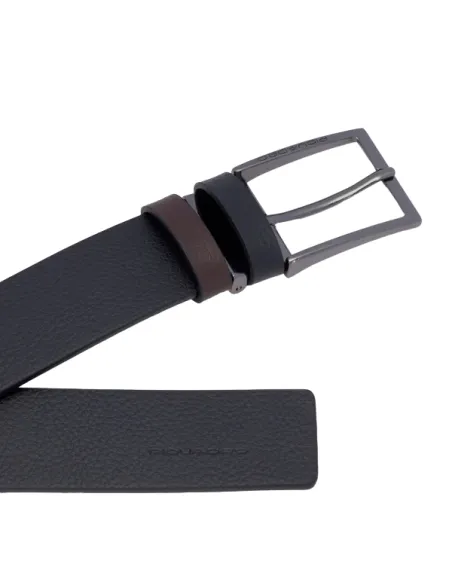 Piquadro Modus Special double-faced men's belt, black-brown