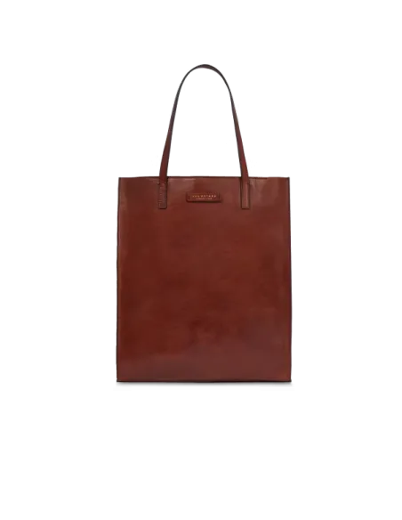 The Bridge Mirra shopping bag with zip fastener, brown