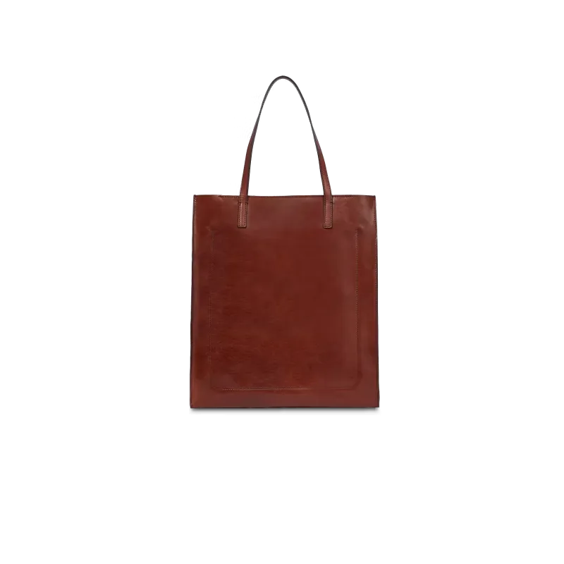 The Bridge Mirra shopping bag with zip fastener, brown 2
