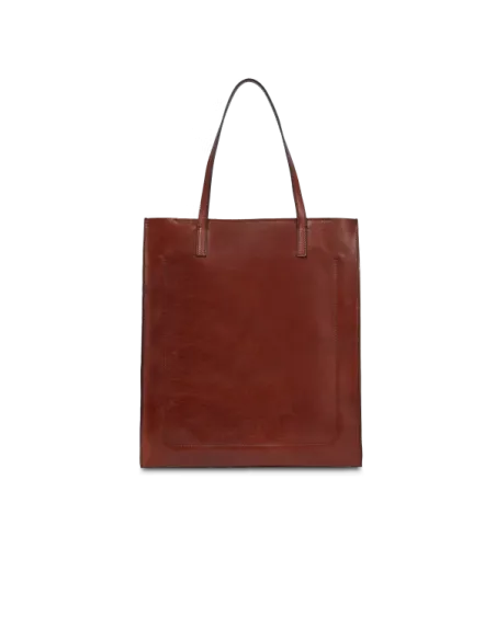 The Bridge Mirra shopping bag with zip fastener, brown