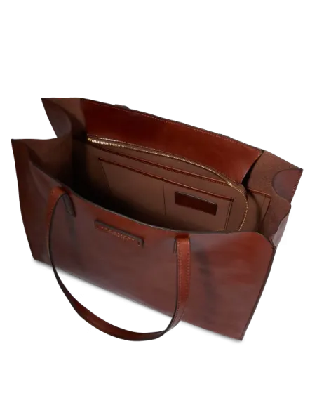 Shopping The Bridge Mirra con chiusura con zip, marrone