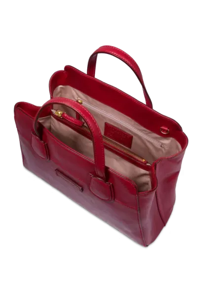 Borsa a mano con tre comparti the Bridge Elettra, rossa