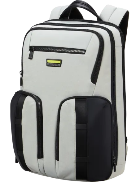 Samsonite Urban-Eye 15.6" PC backpack with two front pockets, Light Grey-Lime