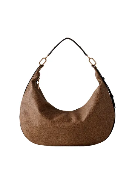 Borbonese Oyster large shoulder bag, Op Naturale