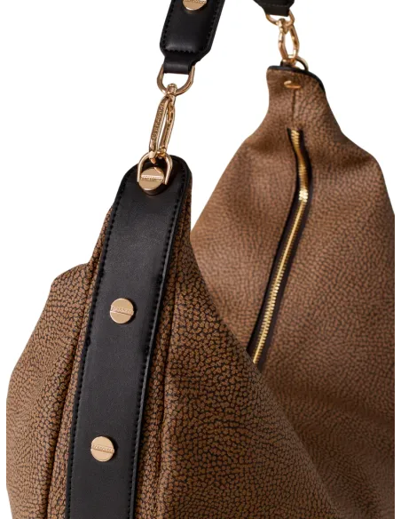 Borbonese Oyster large shoulder bag, Op Naturale