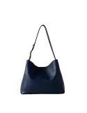 Borbonese 011 women's leather shoulder bag, blue